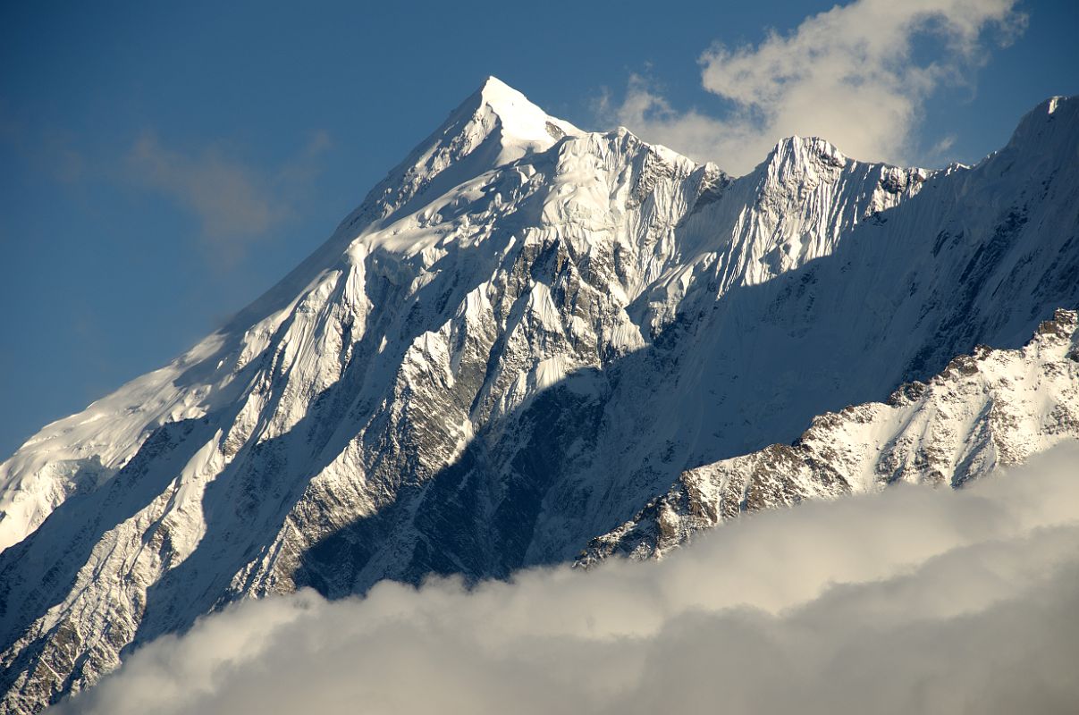 11 Tilicho Peak Close Up Afternoon From Yak Kharka Around Dhaulagiri 